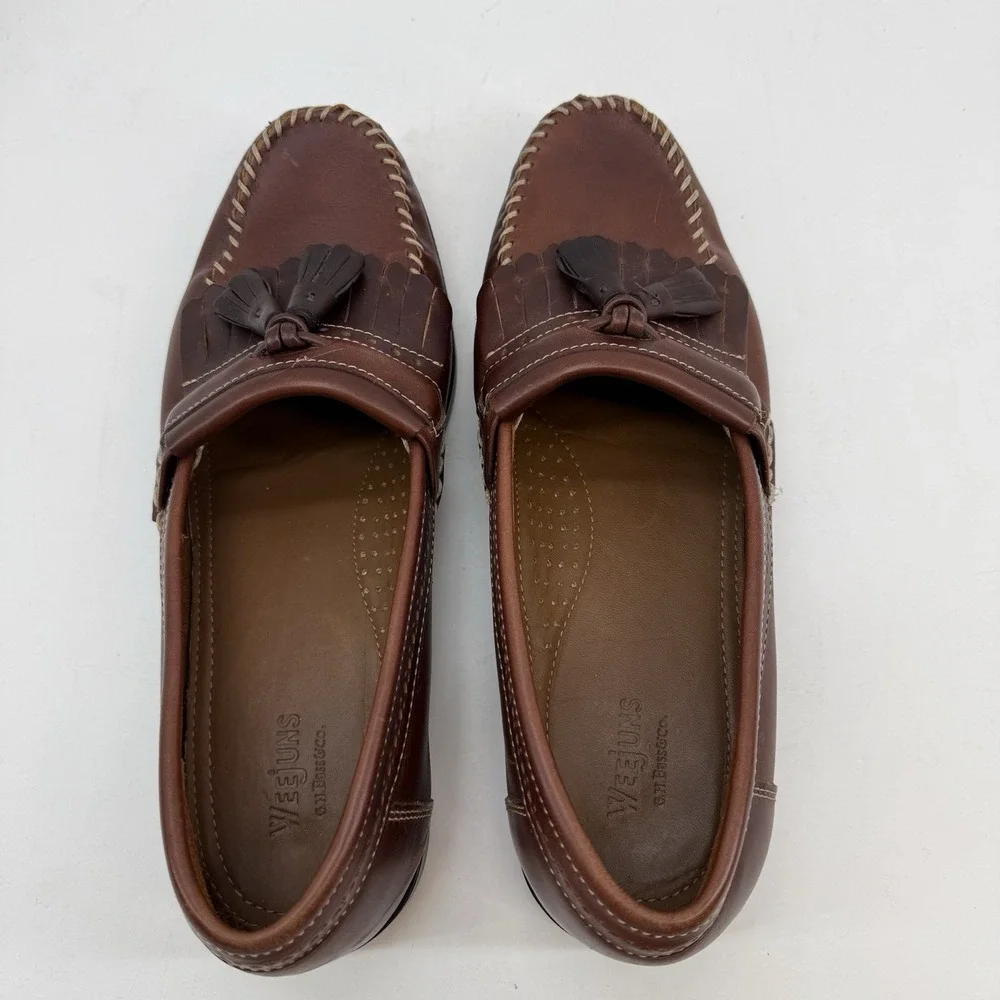 GH Bass Michael Kiltie Tassel WEEJUNS‎ Loafer Mens 10 Brown Preppy Business